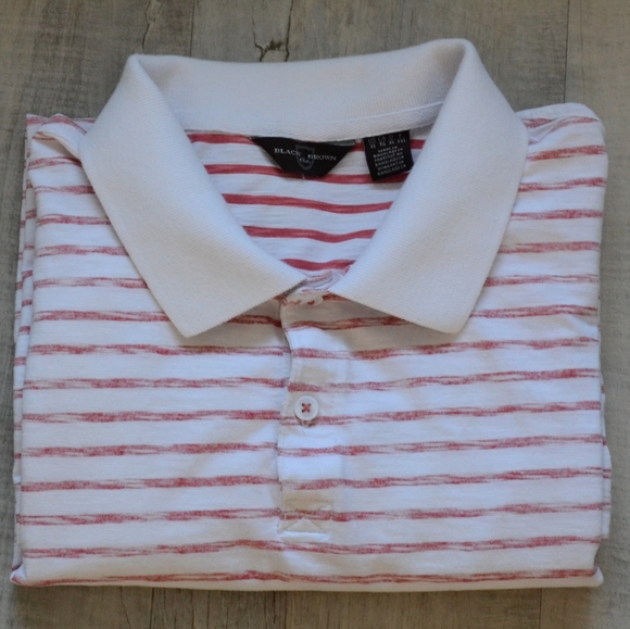 Black Brown 1826 striped polo - Picture 2 of 3